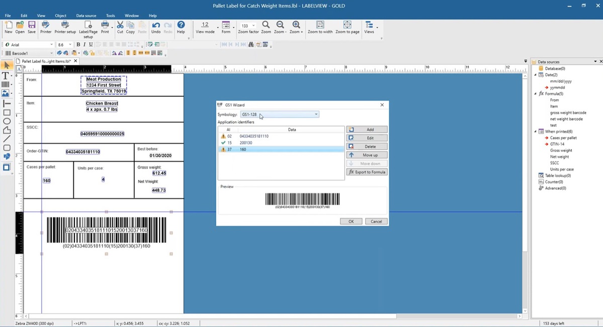 Best overall barcode labeling software for 2024: LABELVIEW 2024