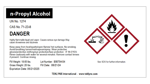 GHS label icons that show hazardous materials. 